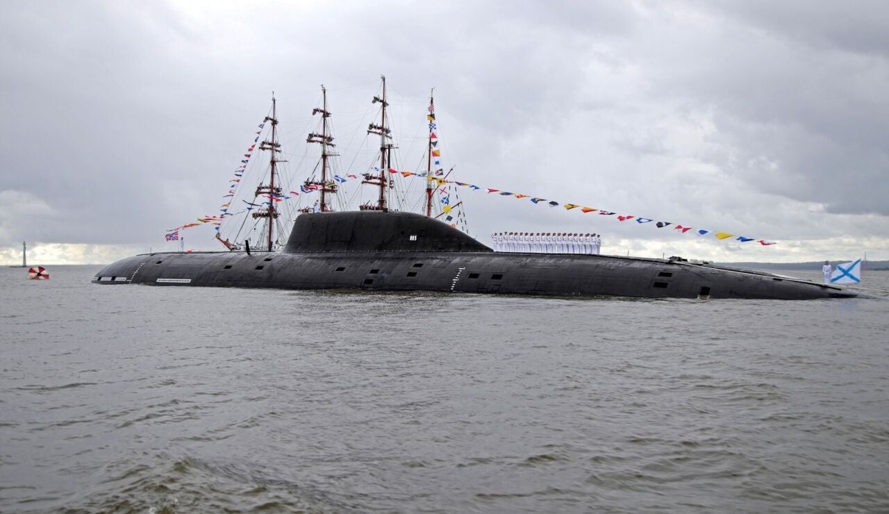 Imagen de archivo de un submarino ruso