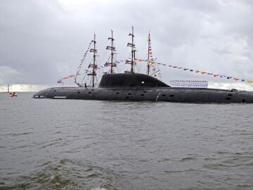Imagen de archivo de un submarino ruso