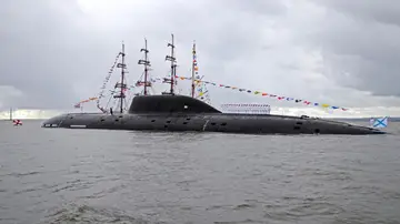 Imagen de archivo de un submarino ruso. Imagen de archivo de un submarino ruso.