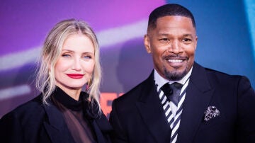 Cameron Diaz y Jamie Foxx en la promoción de De vuelta a la acción