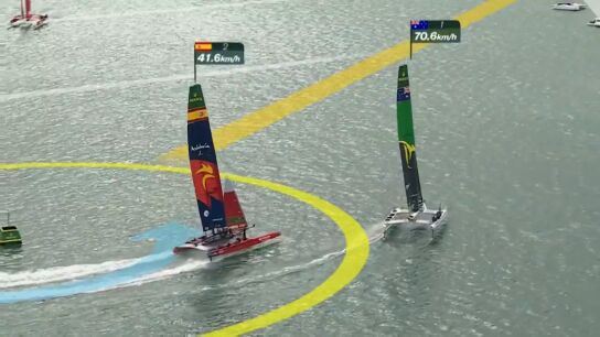 Espa&ntilde;a roza la victoria en el Sail GP de Nueva Zelanda