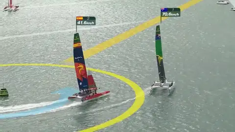 España roza la victoria en el Sail GP de Nueva Zelanda España roza la victoria en el Sail GP de Nueva Zelanda