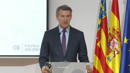 Alberto Núñez Feijóo en un acto en Valencia Alberto Núñez Feijóo en un acto en Valencia