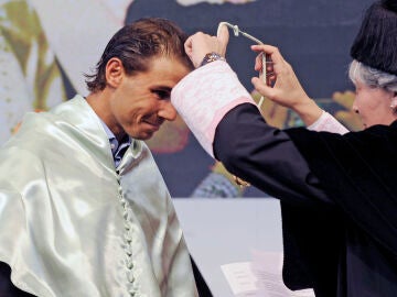 Nadal cuando fue investido Doctor Honoris Causa por la Universidad Europea en 2015