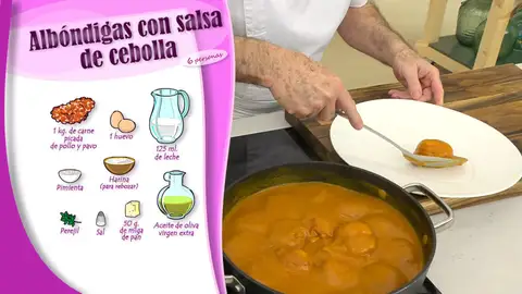 Ingredientes Albóndigas con salsa de cebolla Ingredientes Albóndigas con salsa de cebolla
