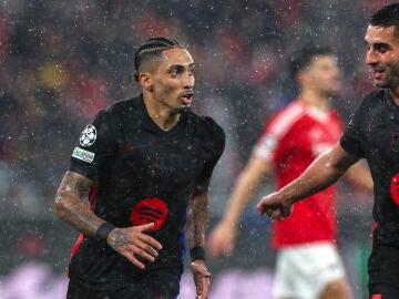 Raphinha, en el partido ante el Benfica