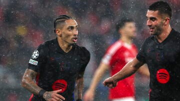 Raphinha, en el partido ante el Benfica