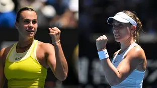 Aryna Sabalenka y Paula Badosa, en el Open de Australia Aryna Sabalenka y Paula Badosa, en el Open de Australia