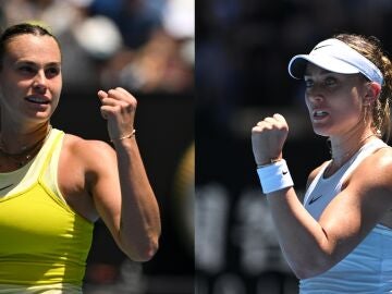 Aryna Sabalenka y Paula Badosa, en el Open de Australia