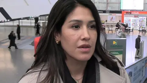 Gabriela Guillén, a su llegada a Madrid Gabriela Guillén, a su llegada a Madrid