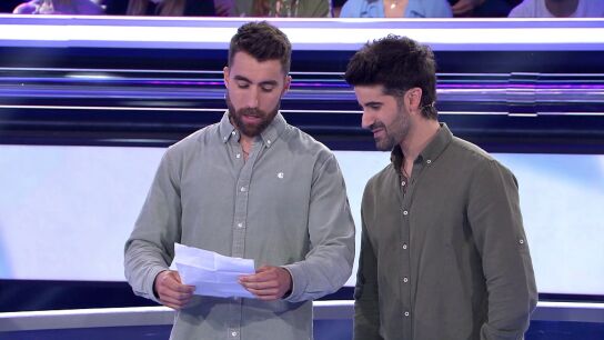 Andr&eacute;s y Javi, concursantes de Atrapa un mill&oacute;n