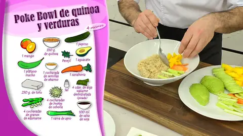 Ingredientes Poke bowl de quinoa y verduras Ingredientes Poke bowl de quinoa y verduras