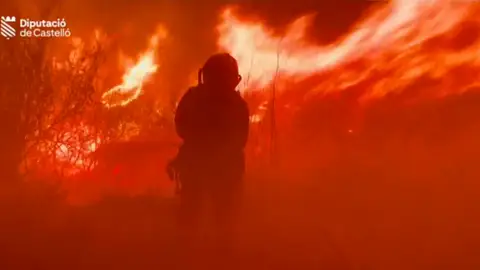 Incendio en Castellón. Incendio en Castellón.