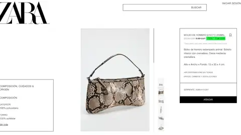 Bolso con estampado de serpiente Bolso con estampado de serpiente