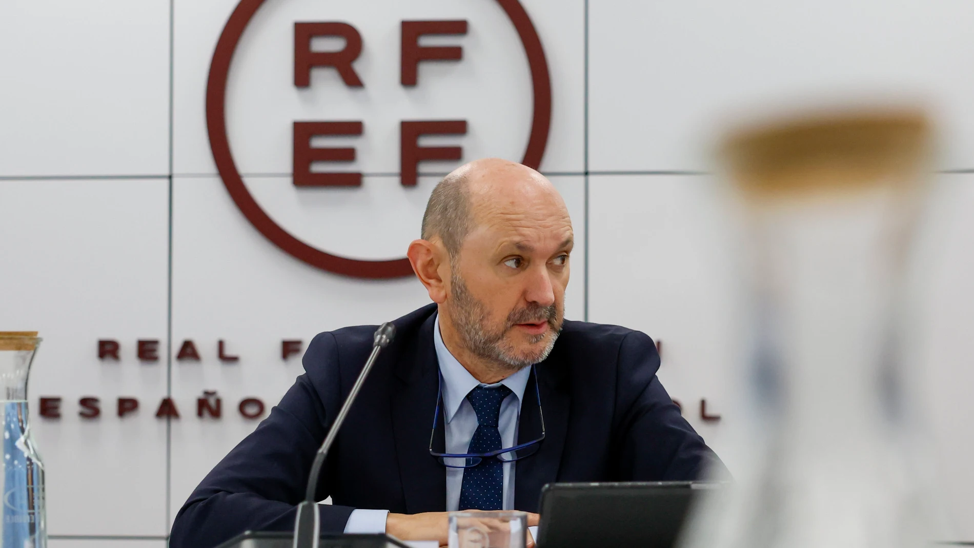 Rafael Louzán, en la reunión de la junta directiva de la Real Federación Española de Fútbol Rafael Louzán, en la reunión de la junta directiva de la Real Federación Española de Fútbol