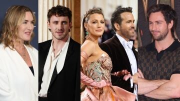 Kate Winslet, Paul Mescal, Blake Lively, Ryan Reynolds y Aaron Taylor-Johnson en un montaje