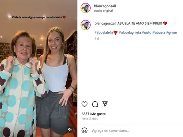 Blanca González y su abuela Beatriz Blanca González y su abuela Beatriz