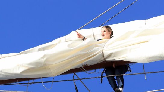 La Princesa Leonor, una m&aacute;s a bordo del 'Juan Sebasti&aacute;n Elcano': subida a palos, uso de sextante y guardias