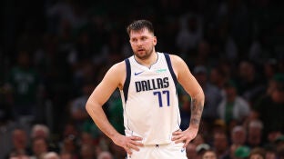 Luka Doncic en un partido de la NBA