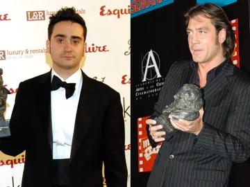 Juan Antonio Bayona y Javier Bardem con sus primeros Goyas Juan Antonio Bayona y Javier Bardem con sus primeros Goyas