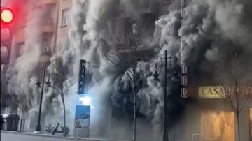 Incendio en un bingo del centro de Valencia