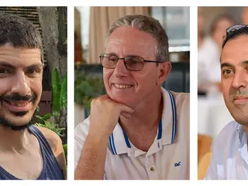 Imagen de los tres rehenes israelíes que serán liberados por Hamás. Imagen de los tres rehenes israelíes que serán liberados por Hamás.