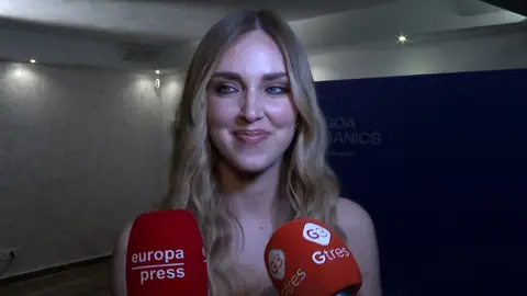 Chiara Ferragni atendiendo a los medios en Granada Chiara Ferragni atendiendo a los medios en Granada