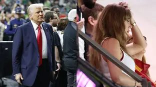 Donald Trump y Taylor Swift, en la Super Bowl de Nueva Orleans Donald Trump y Taylor Swift, en la Super Bowl de Nueva Orleans