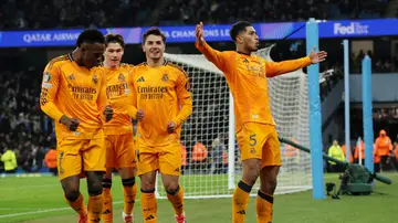 Bellingham celebra su gol en el Etihad Bellingham celebra su gol en el Etihad