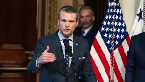 El secretario de Defensa de EEUU, Pete Hegseth El secretario de Defensa de EEUU, Pete Hegseth
