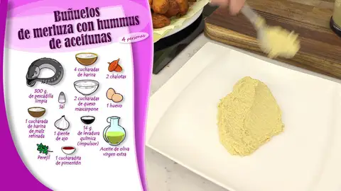 Ingredientes Buñuelos de merluza  Ingredientes Buñuelos de merluza