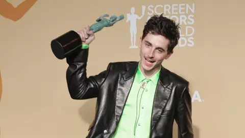 Timothée Chalamet gana el SAG Award Timothée Chalamet gana el SAG Award