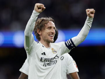 Luka Modric celebra su gol al Girona