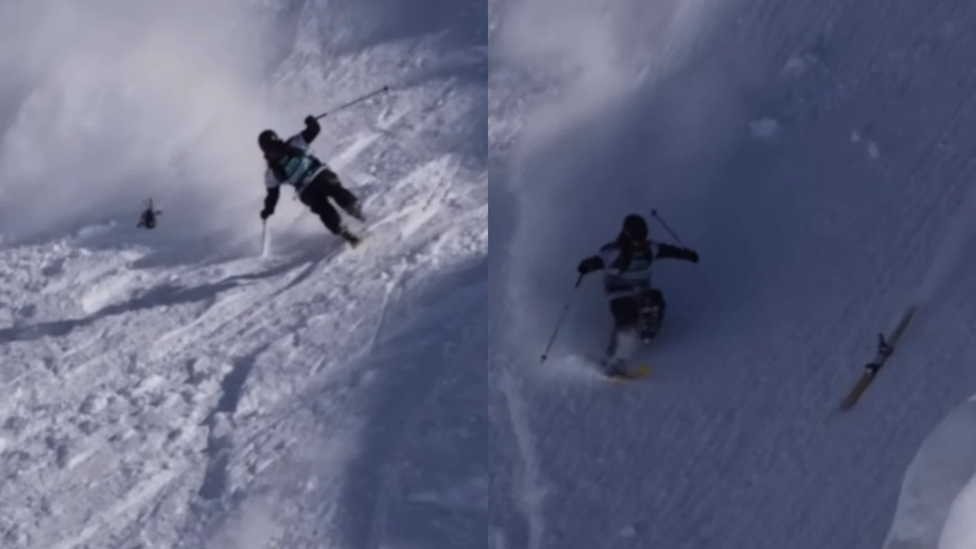 El esquiador estadounidense Ross Tester persiguiendo su esquí en el Georgia Pro 2025 El esquiador estadounidense Ross Tester persiguiendo su esquí en el Georgia Pro 2025