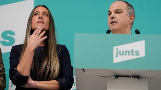 El secretario general de Junts, Jordi Turull, y la vicepresidenta, Mirian Nogueras El secretario general de Junts, Jordi Turull, y la vicepresidenta, Mirian Nogueras