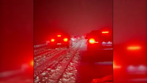 Atrapados en la A2. Atrapados en la A2.