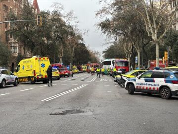 Imagen de la avenida Diagonal de Barcelona, minutos después del accidente