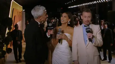 Brenda Song y Macaulay Culkin con Tan en la fiesta post Oscar Brenda Song y Macaulay Culkin con Tan en la fiesta post Oscar