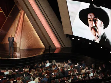 Morgan Freeman en el In Memoriam de los Oscar Morgan Freeman en el In Memoriam de los Oscar