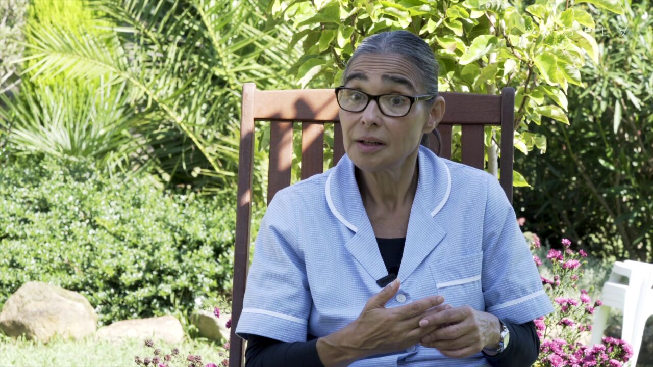 María Isabel Díaz es Maribel en Ángela: "Su naturaleza es cuidar, amar y proteger"