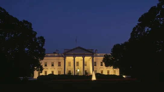 Imagen de la Casa Blanca por la noche. Imagen de la Casa Blanca por la noche.