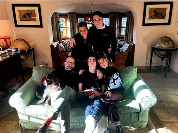 El príncipe Federico de Luxemburgo con su familia El príncipe Federico de Luxemburgo con su familia