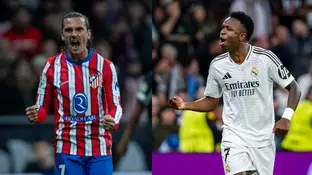 Griezmann (Atlético de Madrid) y Vinicius (Real Madrid) Griezmann (Atlético de Madrid) y Vinicius (Real Madrid)
