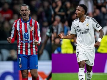 Griezmann (Atlético de Madrid) y Vinicius (Real Madrid)