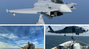 Ca&ntilde;&oacute;n antia&eacute;reo, Eurofighters y fragata 'Almirante Juan de Borb&oacute;n'