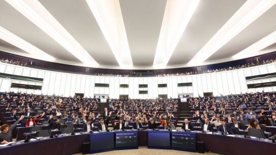 Votaci&oacute;n en el pleno del Parlamento Europeo en Estrasburgo