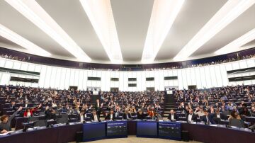 Votación en el pleno del Parlamento Europeo en Estrasburgo