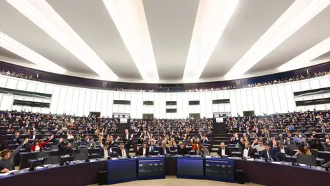 Votación en el pleno del Parlamento Europeo en Estrasburgo Votación en el pleno del Parlamento Europeo en Estrasburgo