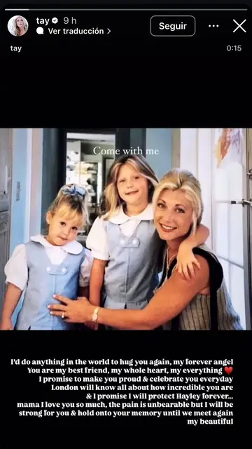 El mensaje de Taylor, la hija mayor de David, tras el suicidio de su madre El mensaje de Taylor, la hija mayor de David, tras el suicidio de su madre