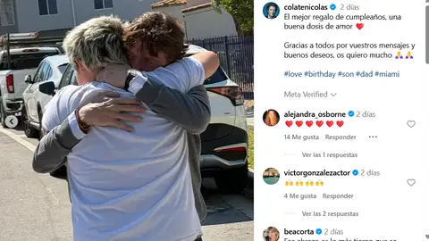 Colate junto a su hijo Nicolás Colate junto a su hijo Nicolás